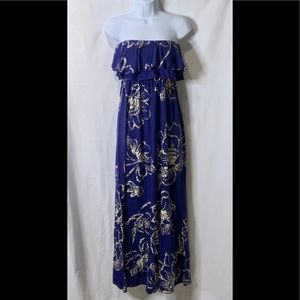 Express ruffle tube summer maxi dress